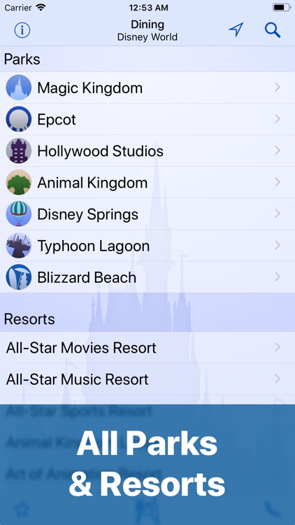 Dining for Disney World