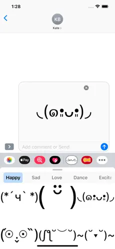 Captura 1 Kaomoji Stickers iphone