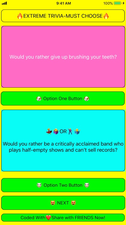 Would You Rather? Best Trivia