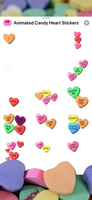 Animated Candy Hearts Stickers(圖4)-速報App