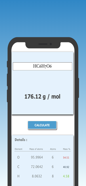 Molar Mass Calculator Pro(圖5)-速報App