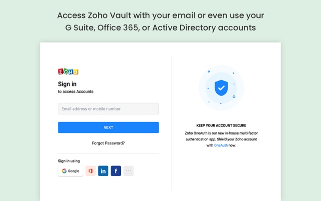 Zoho Vault for Safari