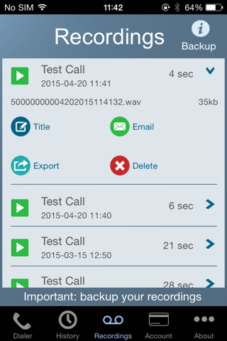 Call Recorder - IntCall screenshot 3