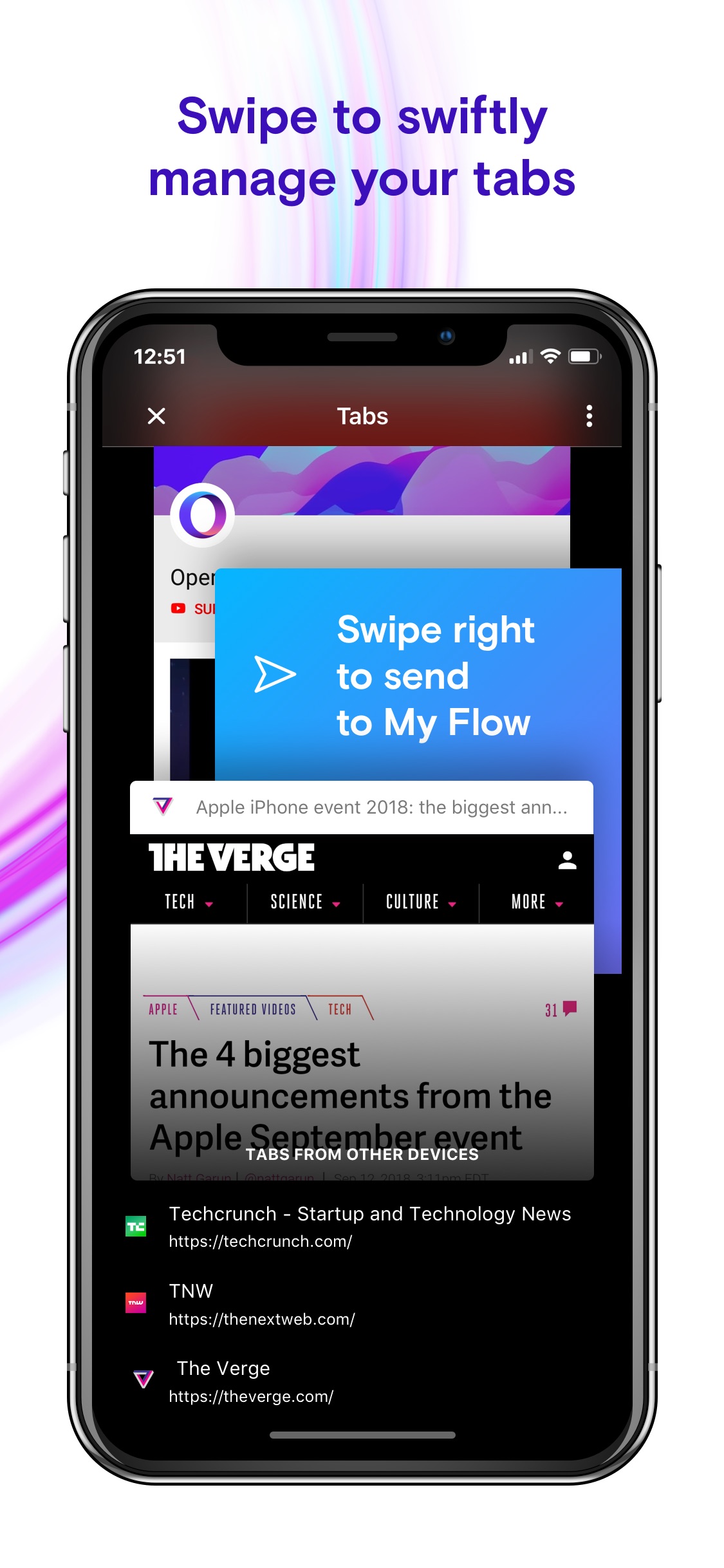 Screenshot do app Browser Opera Touch