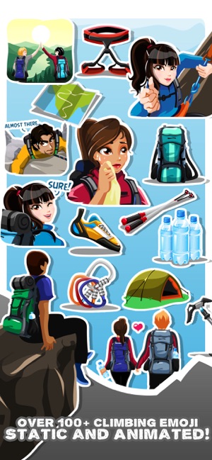 Mountain Climbing Emojis App(圖2)-速報App