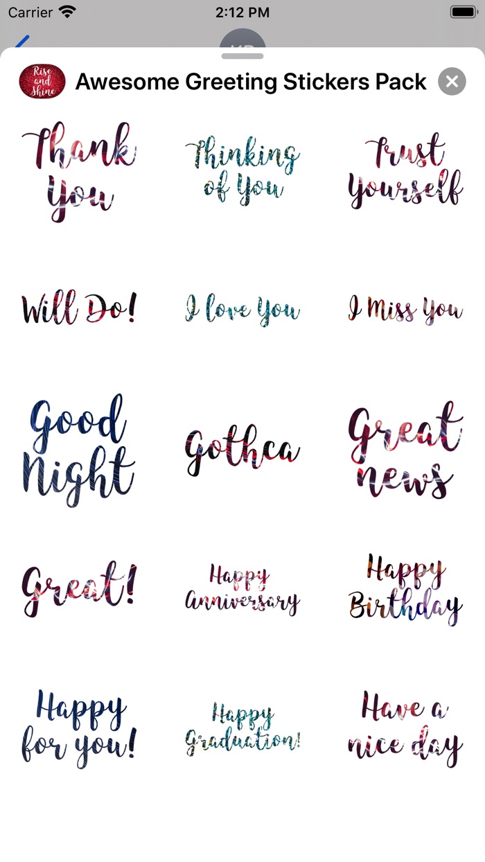Awesome Greeting Stickers Pack