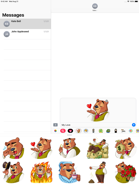 Screenshot #5 pour Todd Bear Moods For iMessages