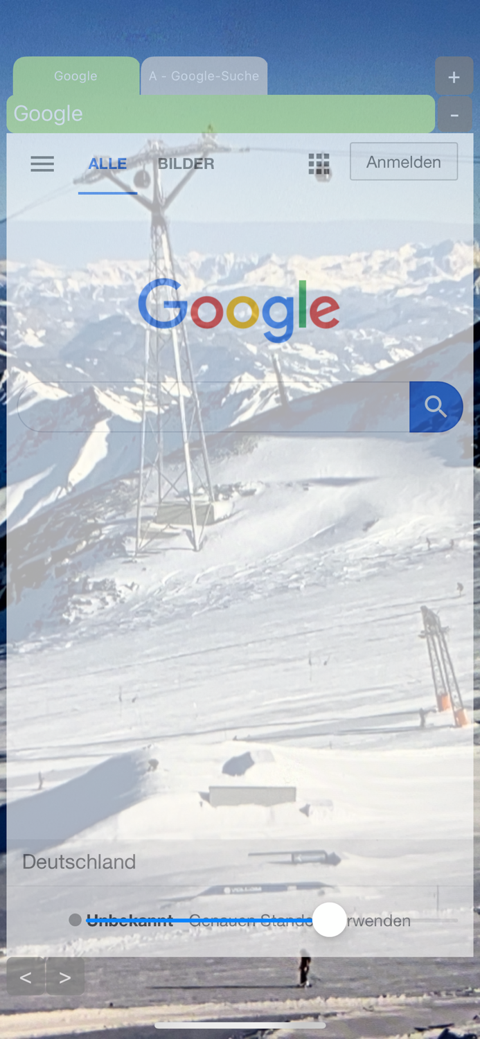 Transparenter Webbrowser