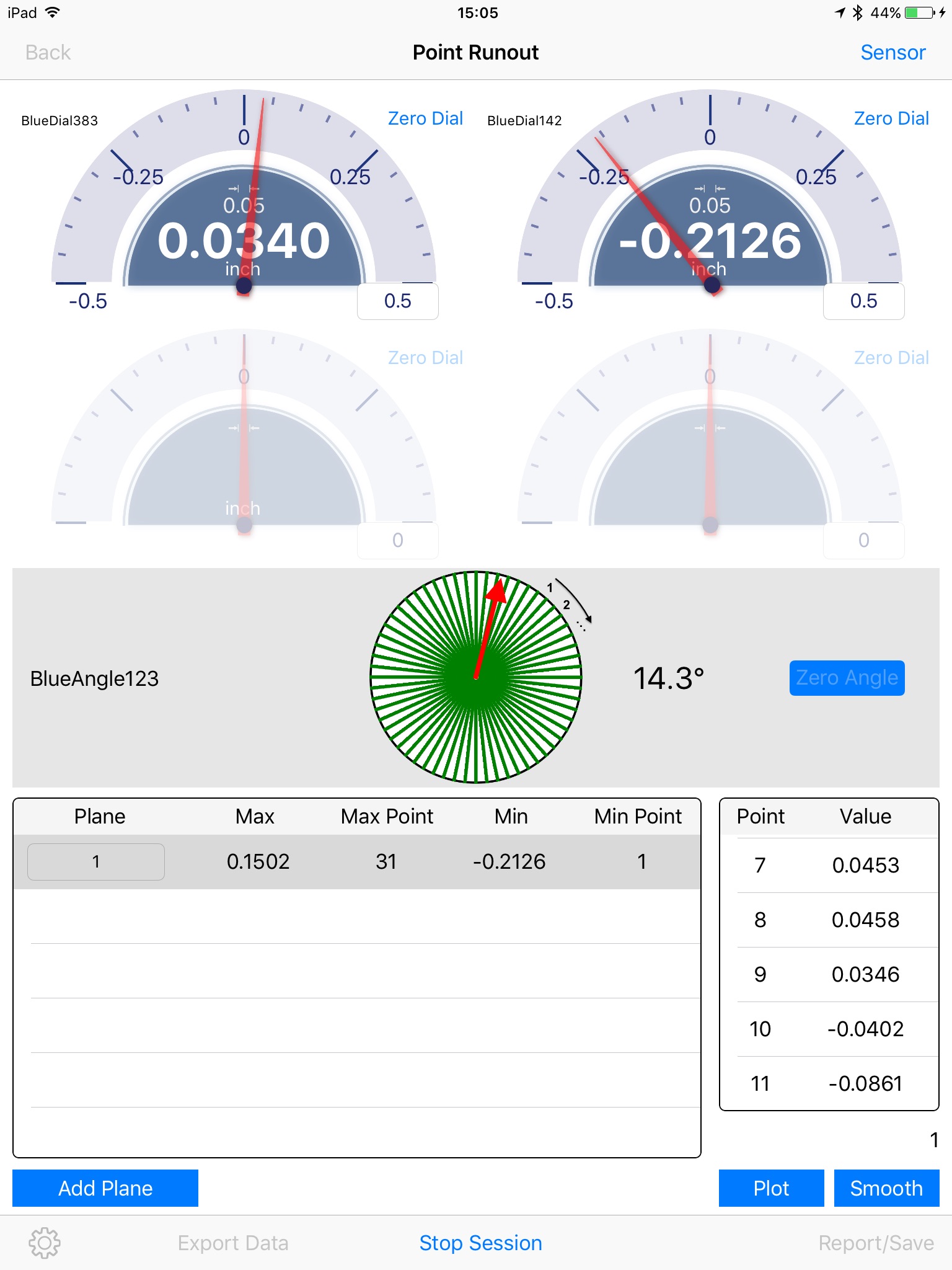 Wireless Rotor Runout Test screenshot 3