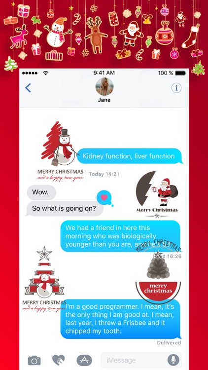 100 Christmas Stickers. Emojis