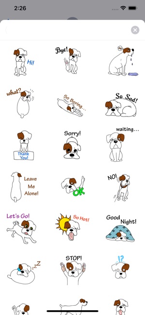 Cute White Boxer Dog Sticker(圖1)-速報App