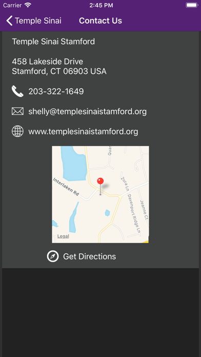 Temple Sinai ~ Stamford screenshot 3