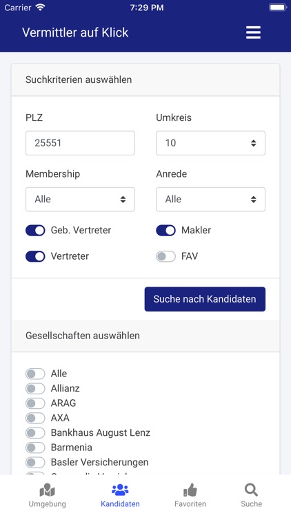 Vermittler auf Klick