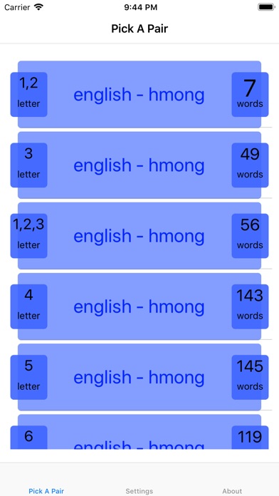 【图】PickAPair Hmong – English(截图1)