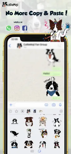 Screenshot 3 Collie Moji - Border emojis iphone