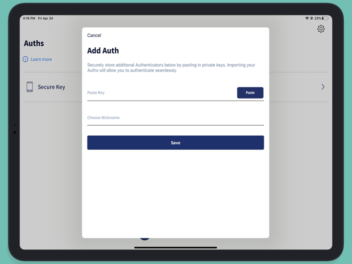 EOS Authenticator App