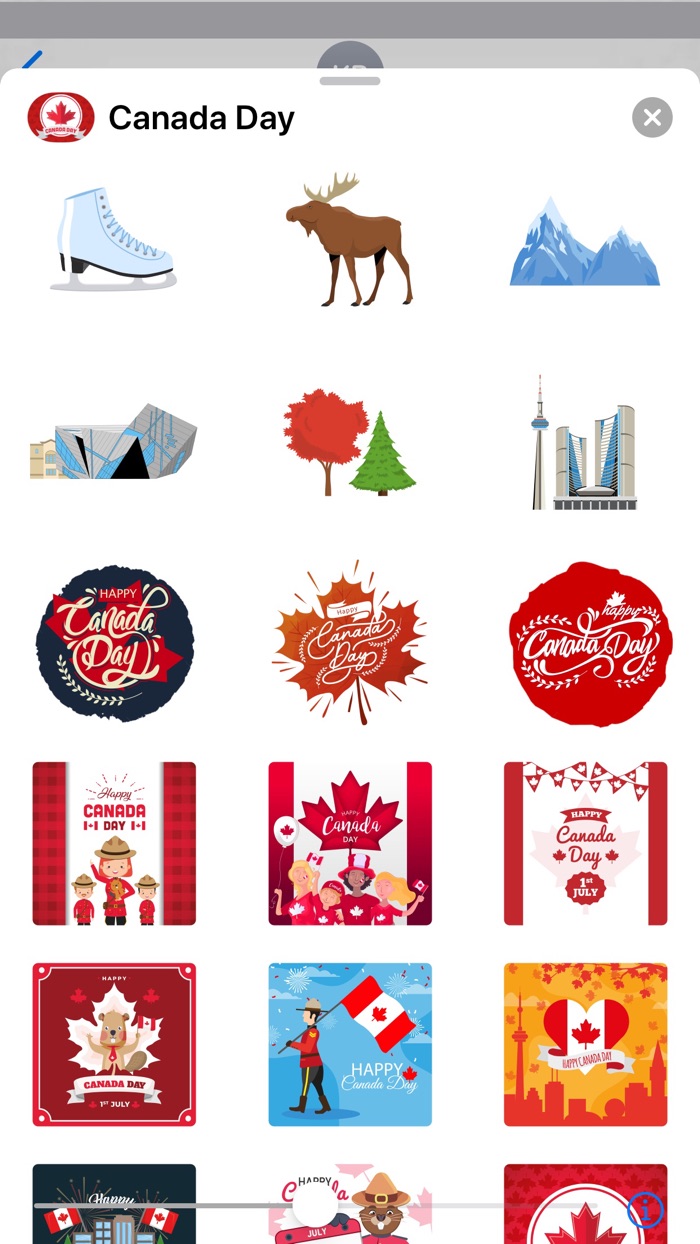 Happy Canada Day Stickers