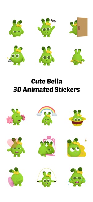 Cute Bella 3D Animated Sticker