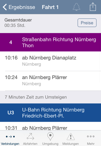 FahrInfo Nürnberg screenshot 2