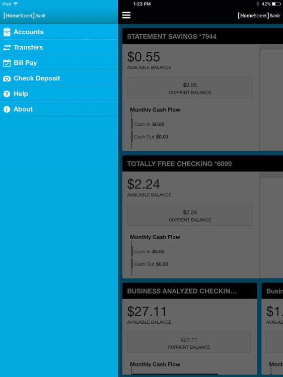 HomeStreet Business for iPad