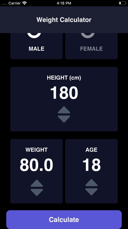 Weight Calculator: screenshot-3