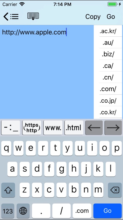 Easy URL Keyboard