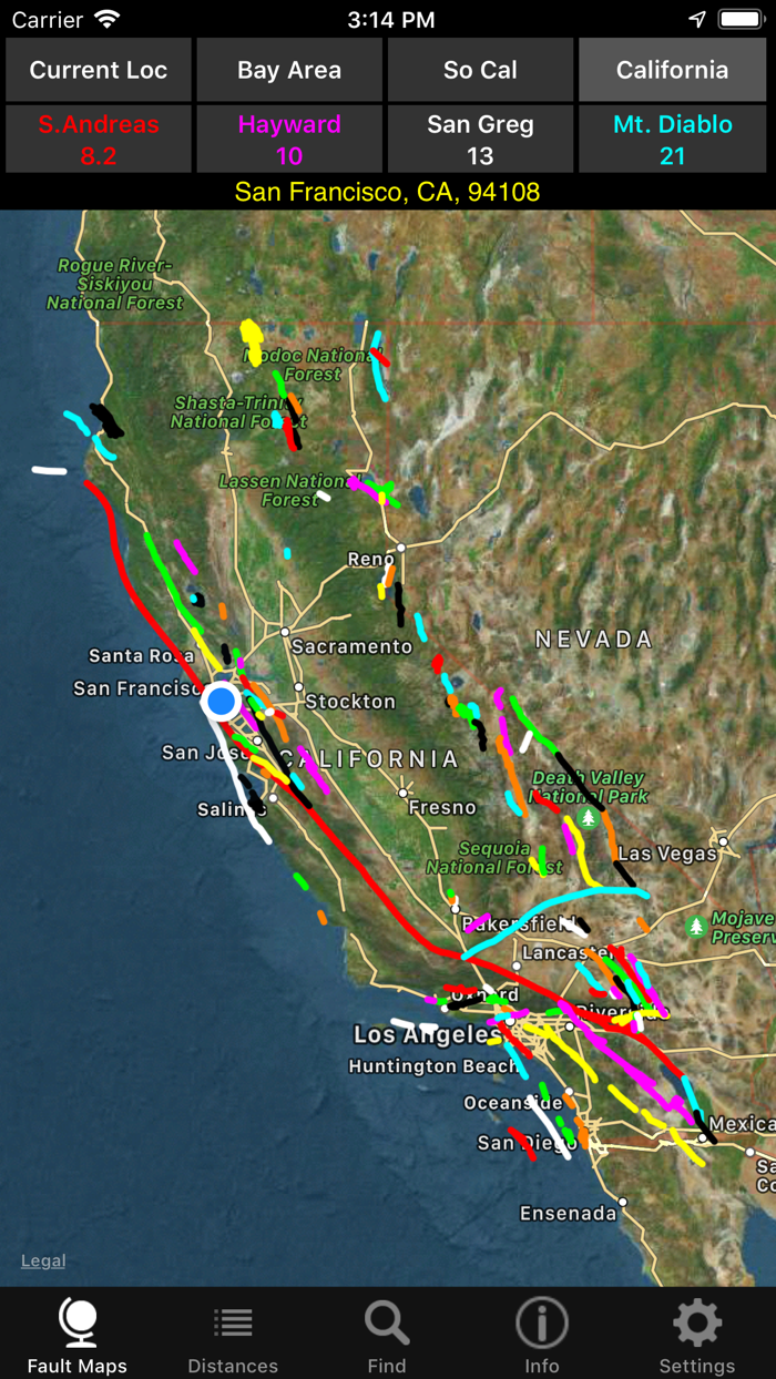 California Earthquake Faults