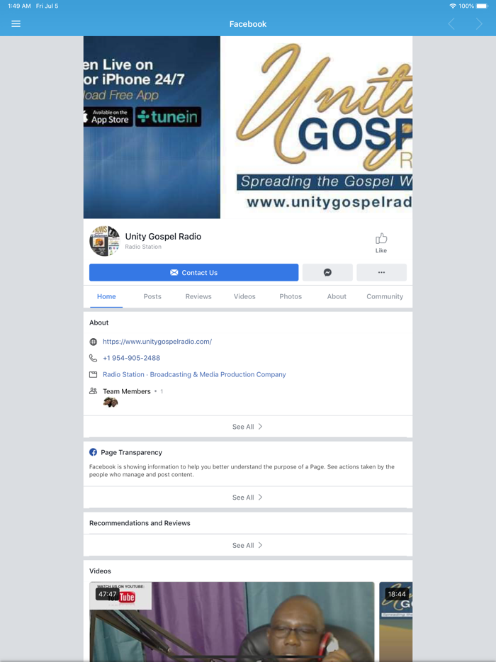 Unity Gospel Radio LIVE