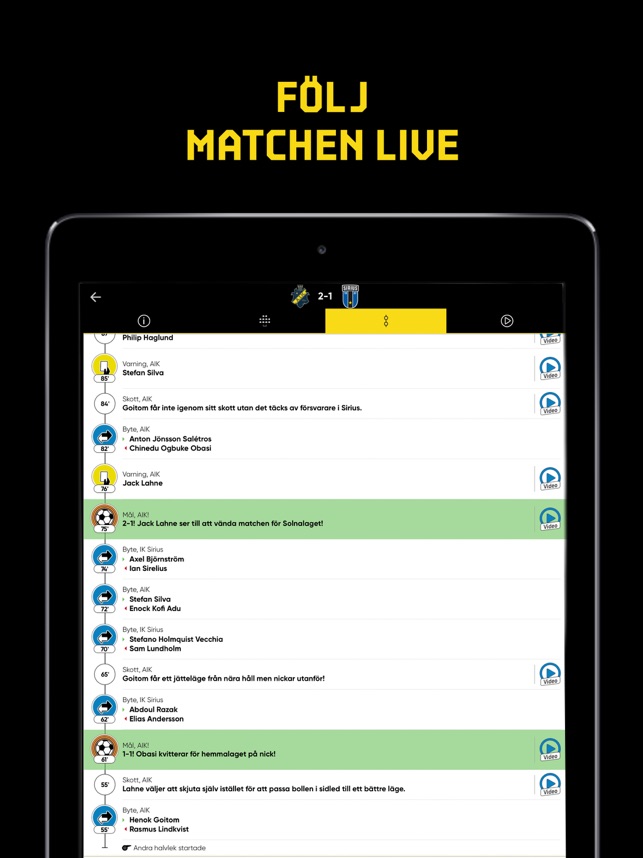 AIK Fotboll Live i App Store