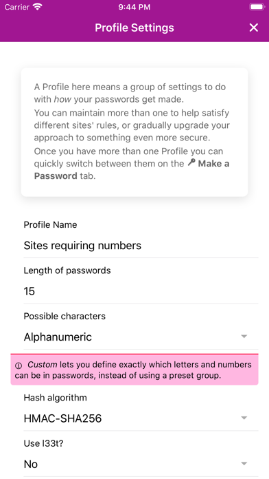 Webful PasswordMaker screenshot 4