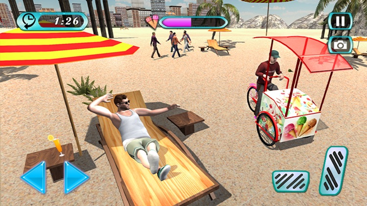 Ice Cream Cart Delivery Boy 3D