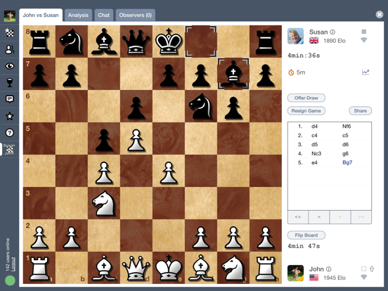 Online chat chess with Live Chess