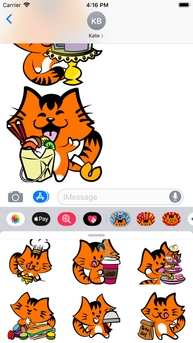 Kikimoji Food - Cat Stickers screenshot 4