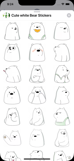 Cute white Bear Stickers(圖2)-速報App