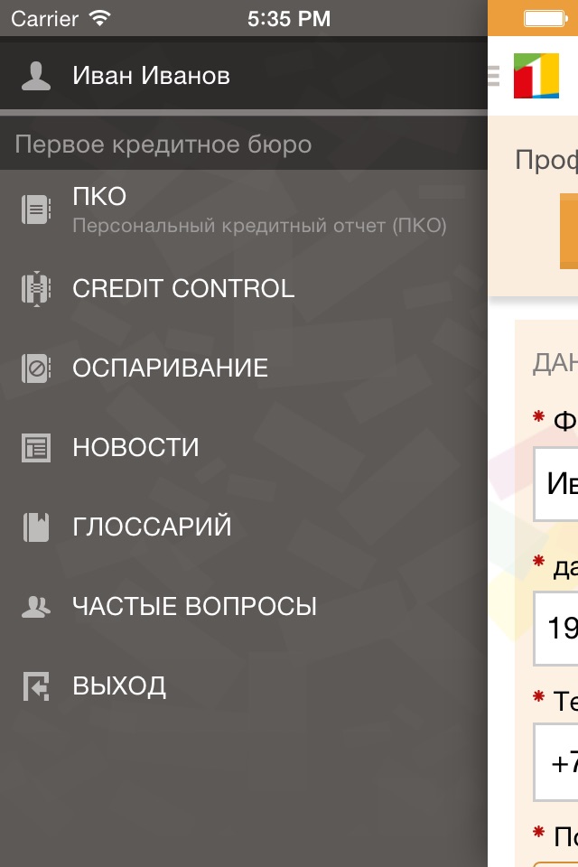 1CB.kz Первое Кредитное Бюро screenshot 3