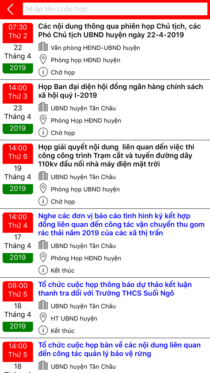 Họp không giấy 2018