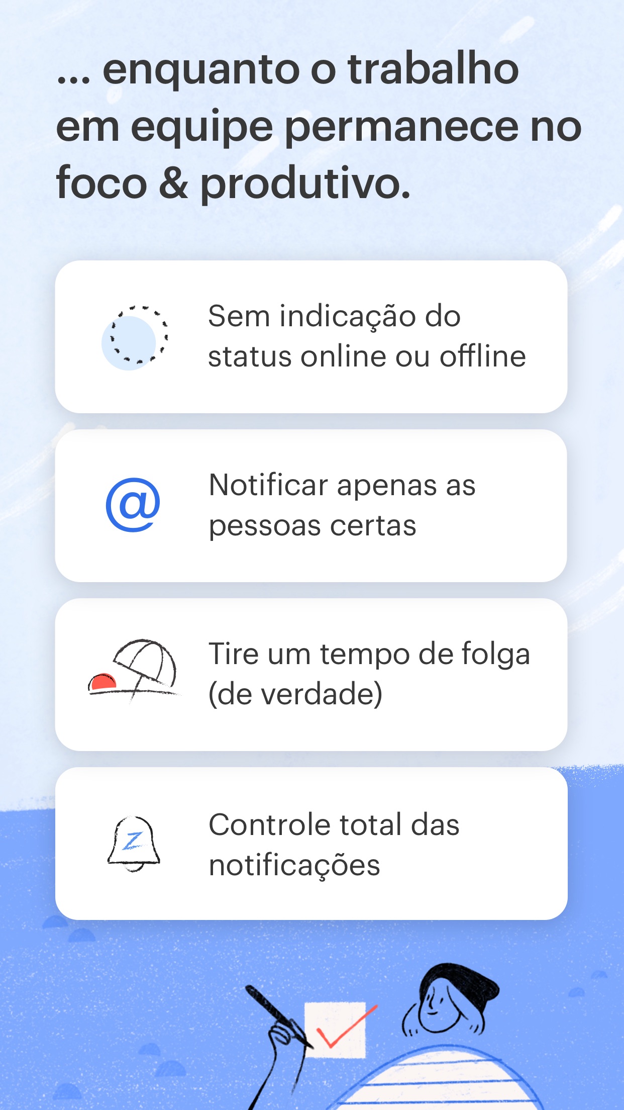 Screenshot do app Twist Comunicação para Equipes