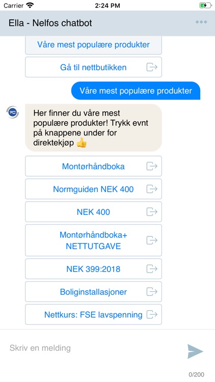 Nelfo chatbot – Ella