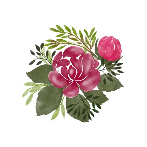 Watercolor Flower Stickers icon