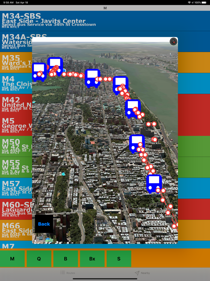NYC Bus in 3D City View