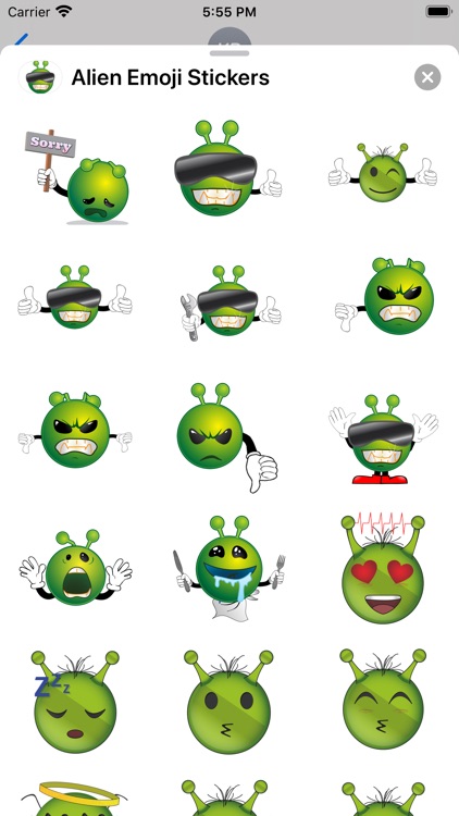 Alien Emoji Sticker-Pack screenshot-3
