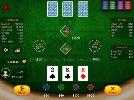Cheats for 3 Card Poker Casino