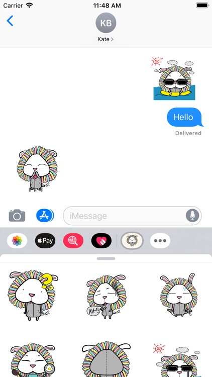 Lion Rabbit Animated Stickers