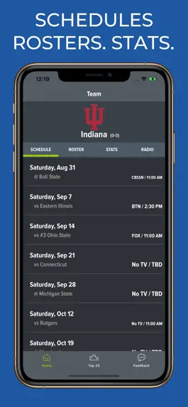 Game screenshot Indiana Football Schedules mod apk