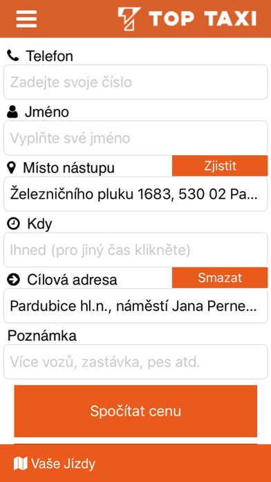 Top Taxi Pardubice screenshot 2