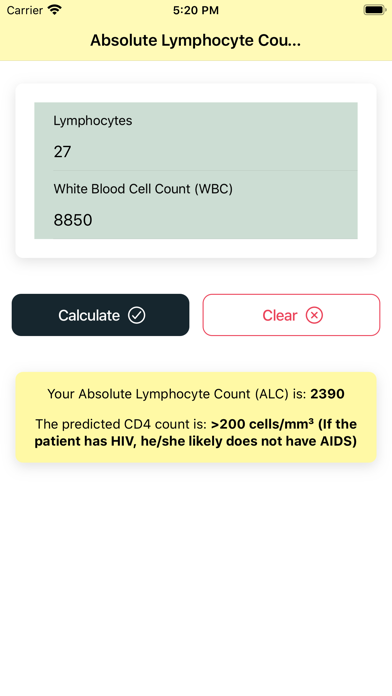 Absolute Lymphocyte Count screenshot 2