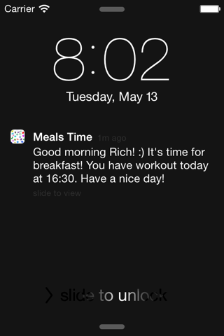 Meals Time - Reminder screenshot 2