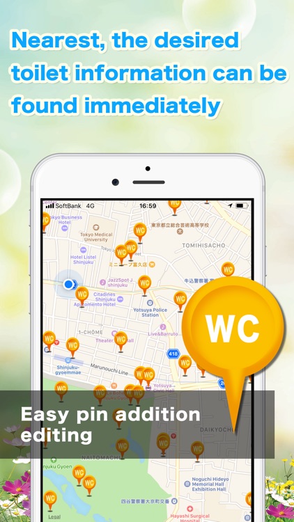 Toilet information map