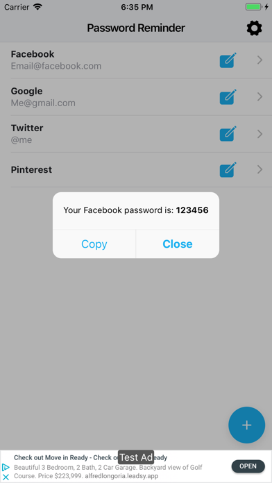 Password Reminder - Master PIN screenshot 2