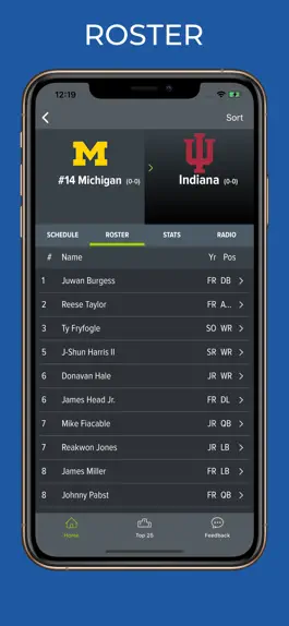 Game screenshot Indiana Football Schedules hack